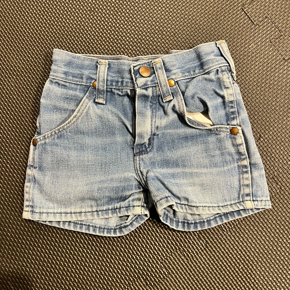 Vintage 80s toddler Wrangler jean shorts